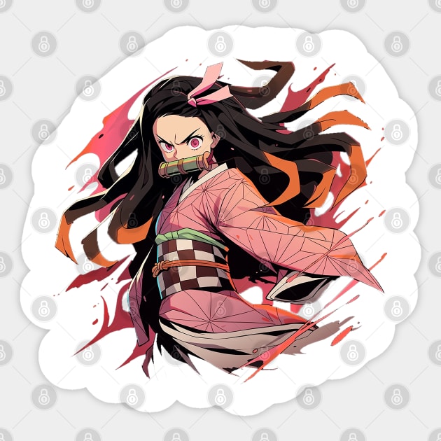 nezuko Sticker by skatermoment